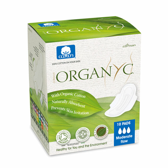 Organyc Ultra Thin Pads Moderate Flow With Wings X 10 Pack The 